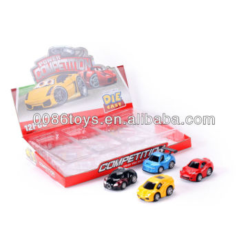 6cm with display box 12pcs cartoon diecast car